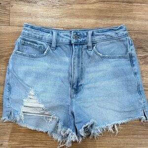 Hollister Light Blue Distressed Jean Shorts